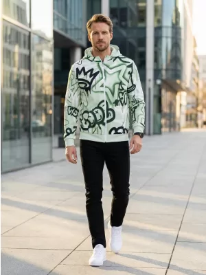 Herren -Sweatshirt auf Reißverschlussprämie ALTISPORT VOJ/ALM054MI02 GRÜN