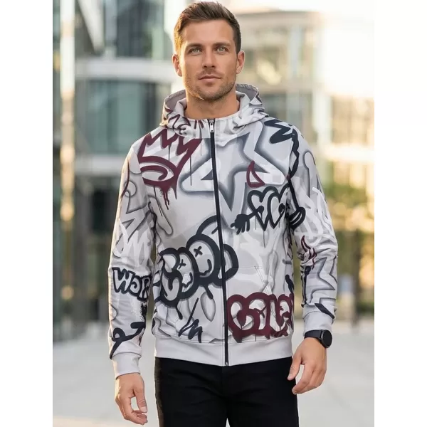  Herren -Sweatshirt auf Reißverschlussprämie ALTISPORT VOJ/ALM054MI02 DUNKELGRAU 