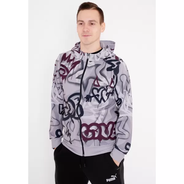  Herren -Sweatshirt auf Reißverschlussprämie ALTISPORT VOJ/ALM054MI02 DUNKELGRAU 