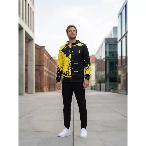  Herren -Sweatshirt auf Reißverschlussprämie ALTISPORT VOJ/ALM057MI02 FLUO GELB 