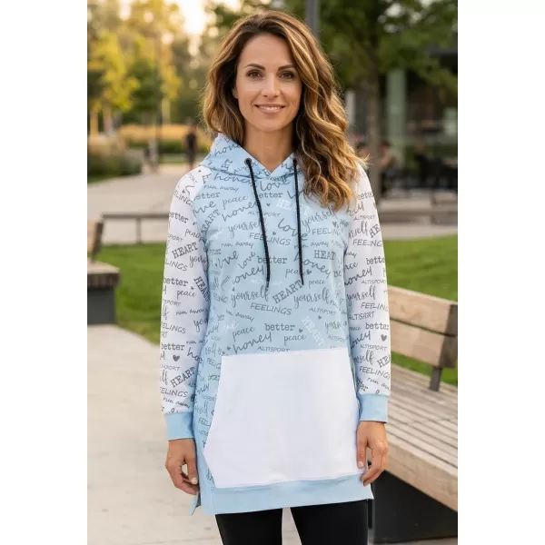  Funktionaler Sweatshirt -Prämie von Frauen ALTISPORT VOJ/ALW067MI03 BABYBLAU 