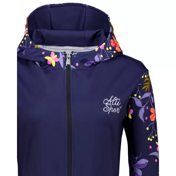  Frauen -Sweatshirt bei Reißverschlussprämie ALTISPORT VOJ/ALW063MI02 DUNKELVIOLETT 