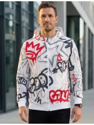 Herren -Sweatshirt auf Reißverschlussprämie ALTISPORT VOJ/ALM054MI02 GRAU -RED