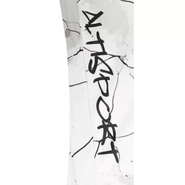  Männer funktionaler T -Shirt Premium ALTISPORT VOJ/ALM071TR01 WEIß -UND -SCHWARZ 