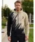 Herren -Sweatshirt auf Reißverschlussprämie ALTISPORT VOJ/ALM006MI02 SCHWARZ -BROWN
