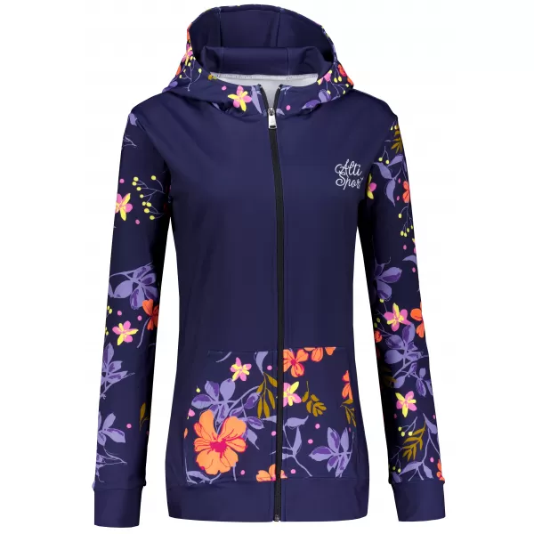 Frauen -Sweatshirt bei Reißverschlussprämie ALTISPORT VOJ/ALW063MI02 DUNKELVIOLETT 