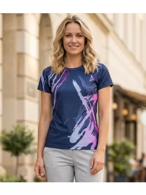 Frauenfunktional T -Shirt Premium ALTISPORT VOJ/ALW074TR01 BLAU-VIOLETT