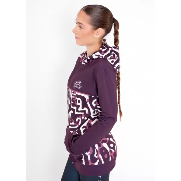  Frauen -Sweatshirt bei Reißverschlussprämie ALTISPORT VOJ/ALW060MI02 BURGUND 