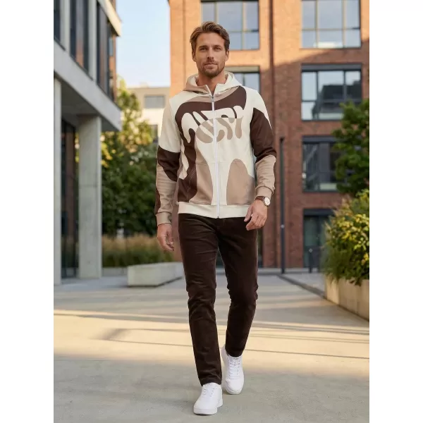  Herren -Sweatshirt auf Reißverschlussprämie ALTISPORT VOJ/ALM056MI02 BRAUN 