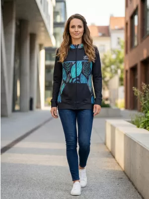 Frauen -Sweatshirt bei Reißverschlussprämie ALTISPORT VOJ/ALW061MI02 BLAU