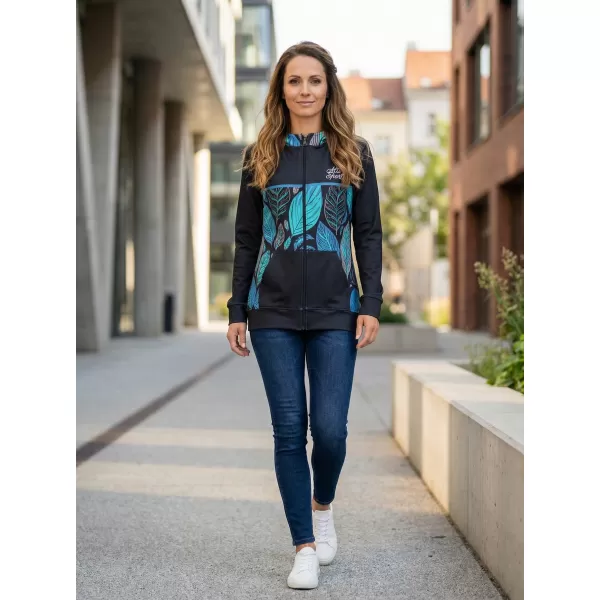  Frauen -Sweatshirt bei Reißverschlussprämie ALTISPORT VOJ/ALW061MI02 BLAU 