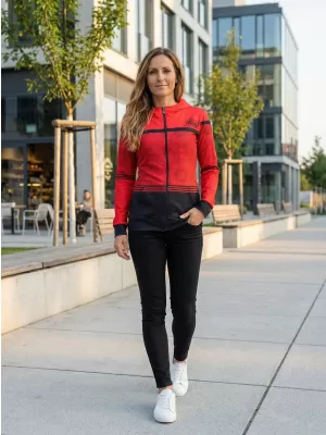 Frauen -Sweatshirt bei Reißverschlussprämie ALTISPORT VOJ/ALW023MI02 ROT