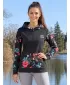 Frauen -Sweatshirt bei Reißverschlussprämie ALTISPORT VOJ/ALW063MI02 SCHWARZ -GREEN