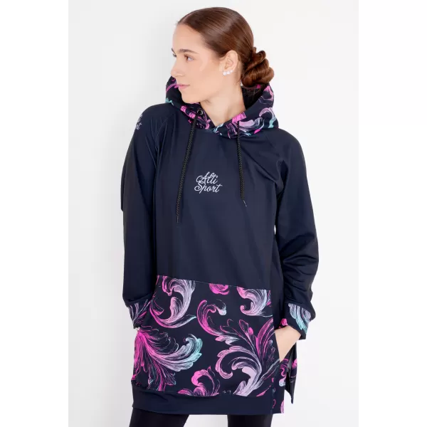  Funktionaler Sweatshirt -Prämie von Frauen ALTISPORT VOJ/ALW065MI03 SCHWARZ -PINK 