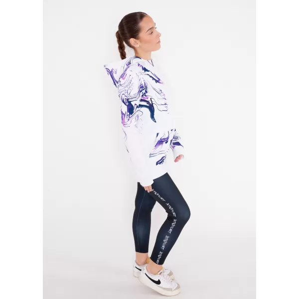  Frauen -Sweatshirt bei Reißverschlussprämie ALTISPORT VOJ/ALW064MI02 WEIß -VIOLETT 
