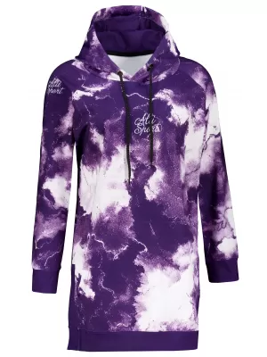 Funktionaler Sweatshirt -Prämie von Frauen ALTISPORT VOJ/ALW066MI03 WEIß -VIOLETT