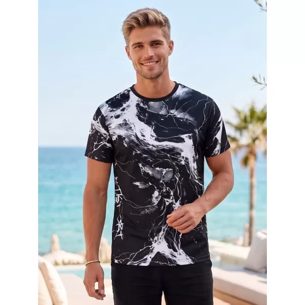 Männer funktionaler T -Shirt Premium ALTISPORT VOJ/ALM071TR01 SCHWARZ UND WEIß 