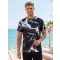 Männer funktionaler T -Shirt Premium ALTISPORT VOJ/ALM071TR01 SCHWARZ UND WEIß