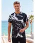 Männer funktionaler T -Shirt Premium ALTISPORT VOJ/ALM071TR01 SCHWARZ UND WEIß