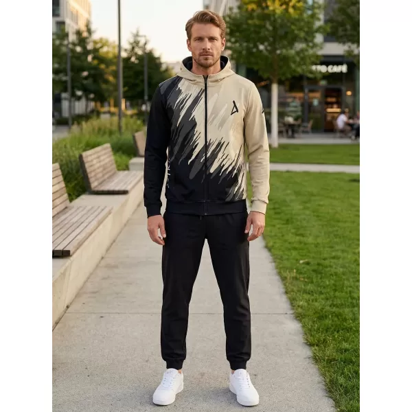  Herren -Sweatshirt auf Reißverschlussprämie ALTISPORT VOJ/ALM006MI02 SCHWARZ -BROWN 