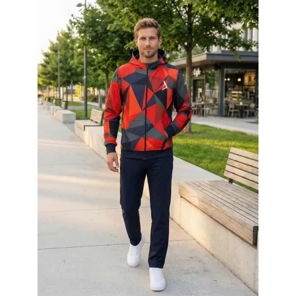  Herren -Sweatshirt auf Reißverschlussprämie ALTISPORT VOJ/ALM007MI02 ROT 