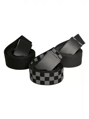 Gürtel URBAN CLASSICS TB2774 GRY SCHWARZ/SCHWARZ/SCHWARZ/SCHWARZ/HOLZKOHLE/SCHWARZ