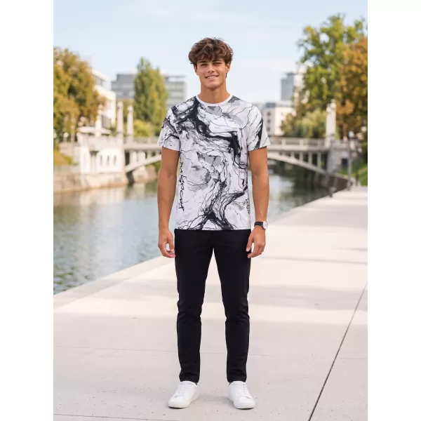  Männer funktionaler T -Shirt Premium ALTISPORT VOJ/ALM071TR01 WEIß -UND -SCHWARZ 