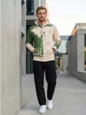 Herren -Sweatshirt auf Reißverschlussprämie ALTISPORT VOJ/ALM057MI02 GRÜN