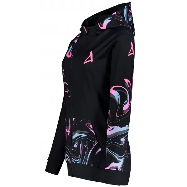  Frauen -Sweatshirt bei Reißverschlussprämie ALTISPORT VOJ/ALW064MI02 SCHWARZ -PINK 