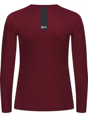 Weibliches funktionelles Hemd NORDBLANC SUCCESS NBSLF8030 BURGUND