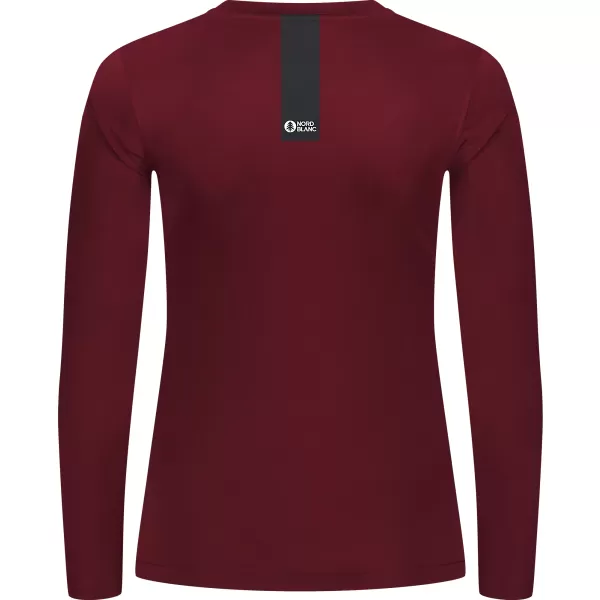  Weibliches funktionelles Hemd NORDBLANC SUCCESS NBSLF8030 BURGUND 