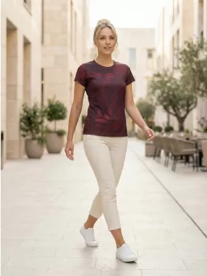 Frauenfunktional T -Shirt Premium ALTISPORT VOJ/ALW072TR01 WEINROT