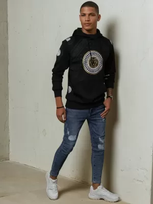 Herren -Sweatshirt DSTREET BX5569 SCHWARZ