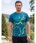 Männer funktionaler T -Shirt Premium ALTISPORT VOJ/ALM073TR01 MARINE-FLUO GELB