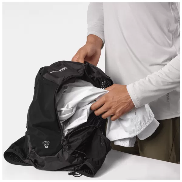  Herrenrucksack SALOMON ACTIVE SKIN 12 SET LC2177400 SCHWARZ/METALL 
