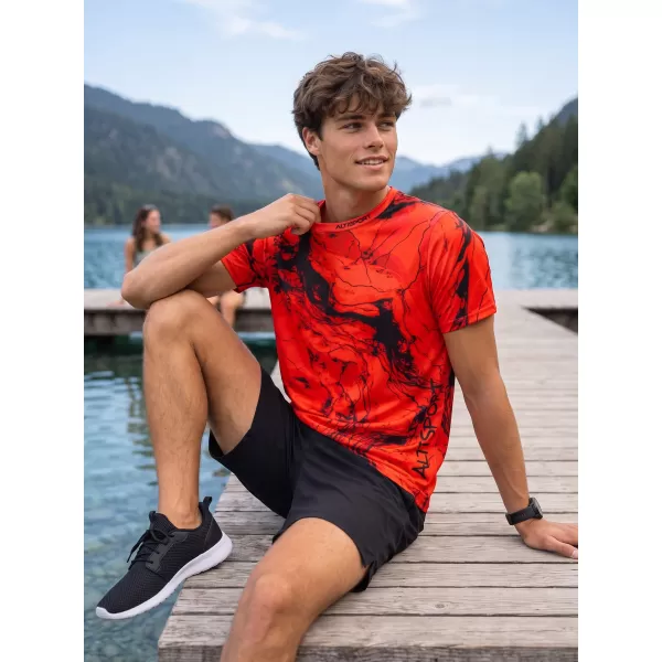  Männer funktionaler T -Shirt Premium ALTISPORT VOJ/ALM071TR01 ROT 
