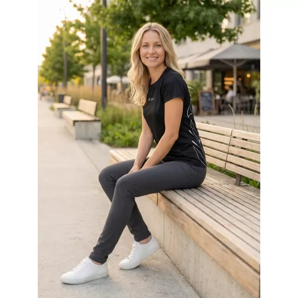  Frauenfunktional T -Shirt Premium ALTISPORT VOJ/ALW075TR01 SCHWARZ 