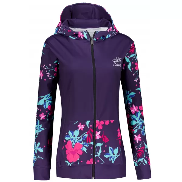  Frauen -Sweatshirt bei Reißverschlussprämie ALTISPORT VOJ/ALW063MI02 FUCHSIE 