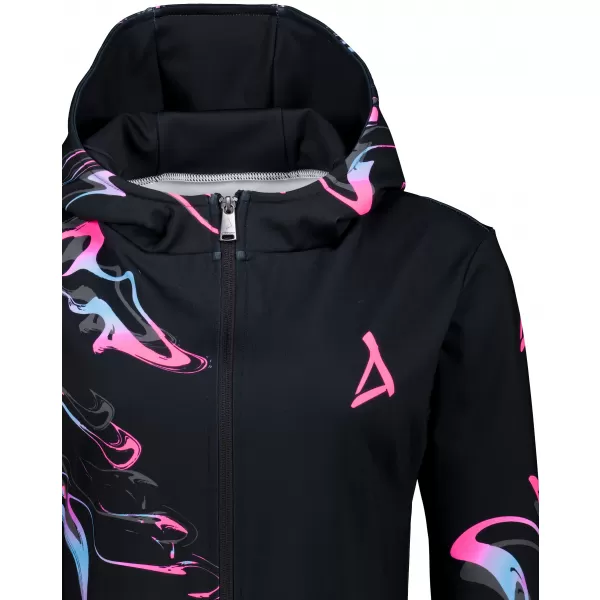  Frauen -Sweatshirt bei Reißverschlussprämie ALTISPORT VOJ/ALW064MI02 SCHWARZ -PINK 