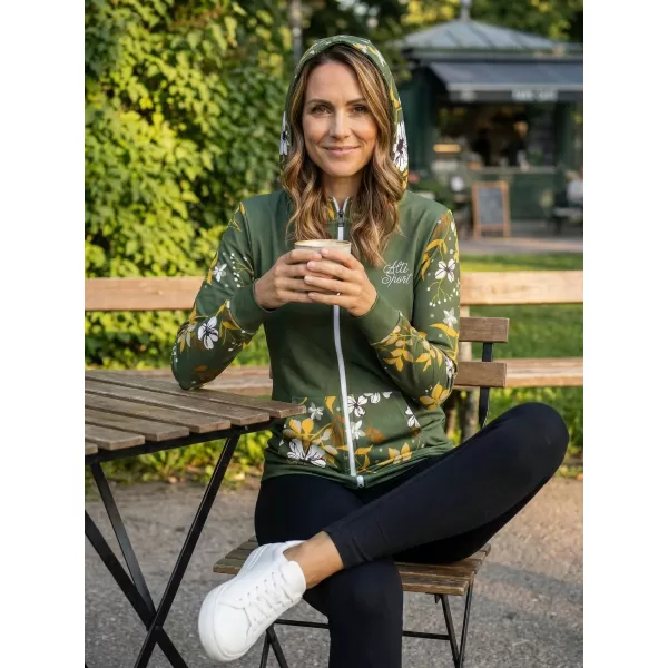  Frauen -Sweatshirt bei Reißverschlussprämie ALTISPORT VOJ/ALW063MI02 KHAKI 