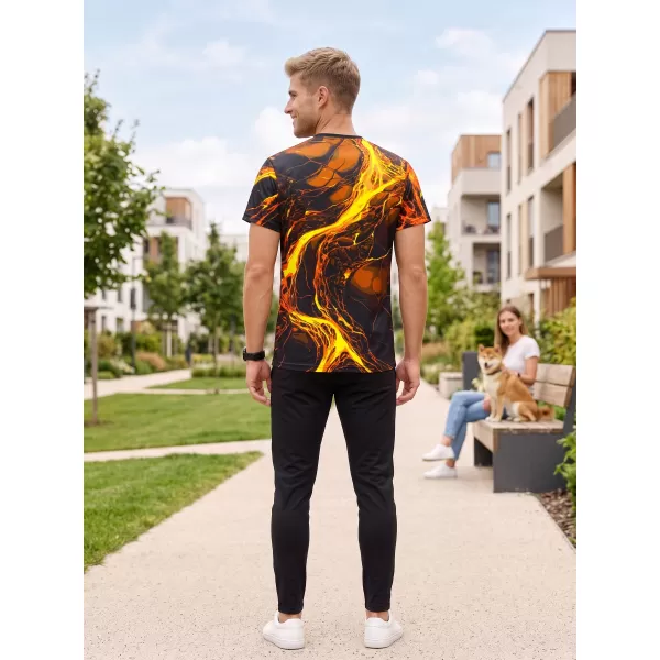  Männer funktionaler T -Shirt Premium ALTISPORT VOJ/ALM071TR01 SCHWARZ -AUSGELB 
