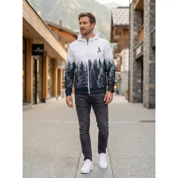  Herren -Sweatshirt auf Reißverschlussprämie ALTISPORT VOJ/ALM058MI02 WEIß -GRAY 