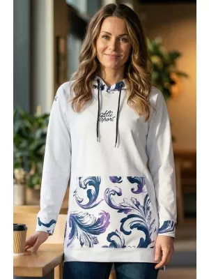 Funktionaler Sweatshirt -Prämie von Frauen ALTISPORT VOJ/ALW065MI03 WEIß/LILA