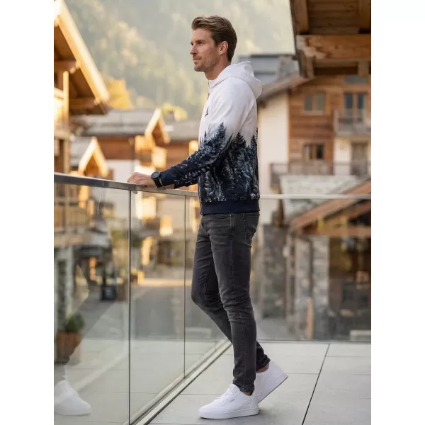  Herren -Sweatshirt auf Reißverschlussprämie ALTISPORT VOJ/ALM058MI02 WEIß -GRAY 