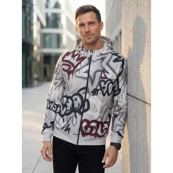  Herren -Sweatshirt auf Reißverschlussprämie ALTISPORT VOJ/ALM054MI02 DUNKELGRAU 