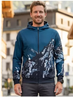 Herren -Sweatshirt auf Reißverschlussprämie ALTISPORT VOJ/ALM059MI02 MARINE