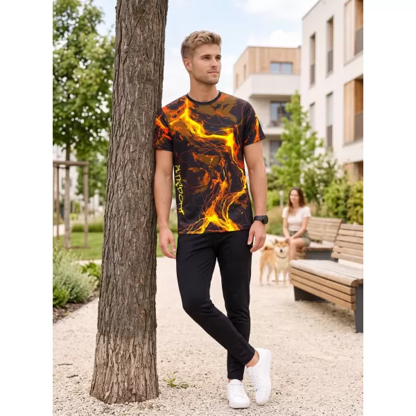  Männer funktionaler T -Shirt Premium ALTISPORT VOJ/ALM071TR01 SCHWARZ -AUSGELB 