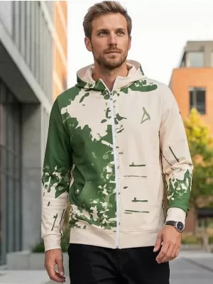Herren -Sweatshirt auf Reißverschlussprämie ALTISPORT VOJ/ALM057MI02 GRÜN