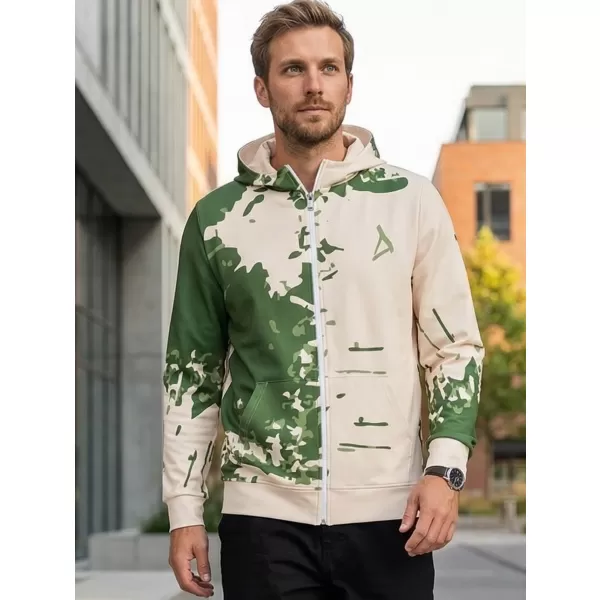  Herren -Sweatshirt auf Reißverschlussprämie ALTISPORT VOJ/ALM057MI02 GRÜN 