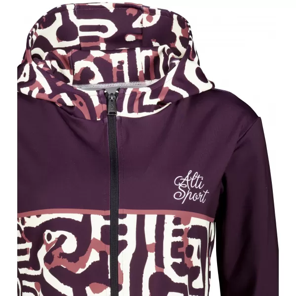  Frauen -Sweatshirt bei Reißverschlussprämie ALTISPORT VOJ/ALW060MI02 BURGUND 